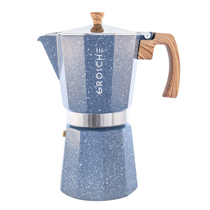 Milano Stone Stovetop Espresso Maker  - Indigo Blue