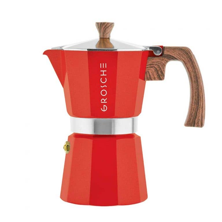 Grosche Milano Stovetop Espresso Maker - Red