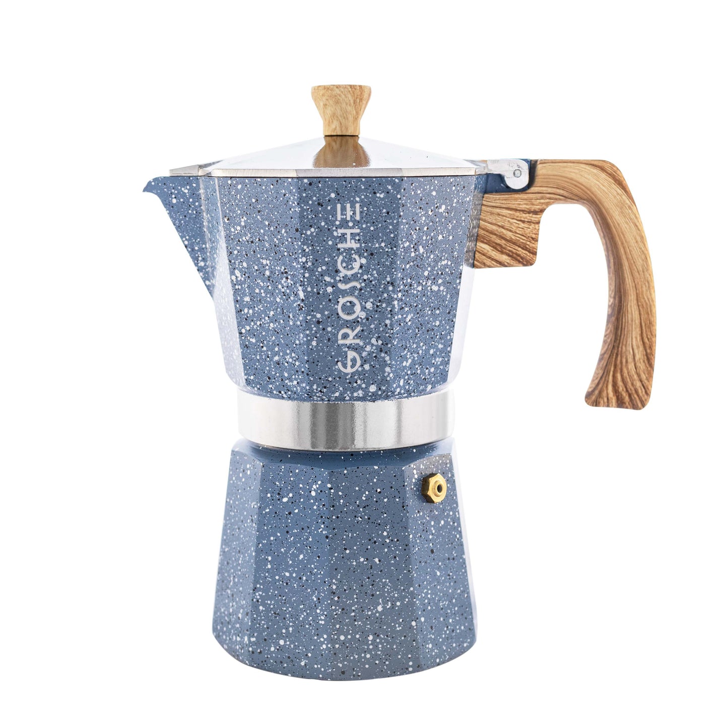 Milano Stone Stovetop Espresso Maker  - Indigo Blue