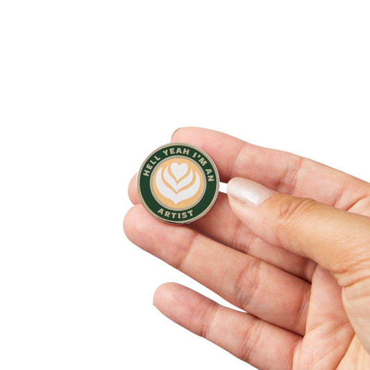 Coffee Artist Enamel Pin