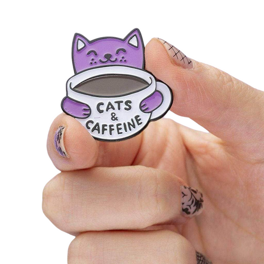 Cats & Caffeine Enamel Pin