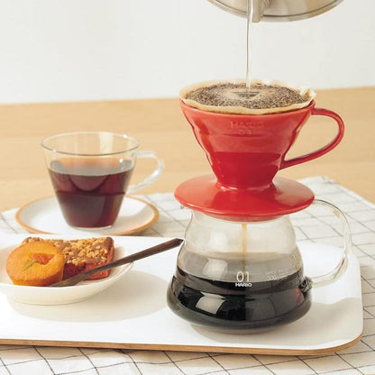 Hario V60 Ceramic Coffee Dripper Red - Size 01