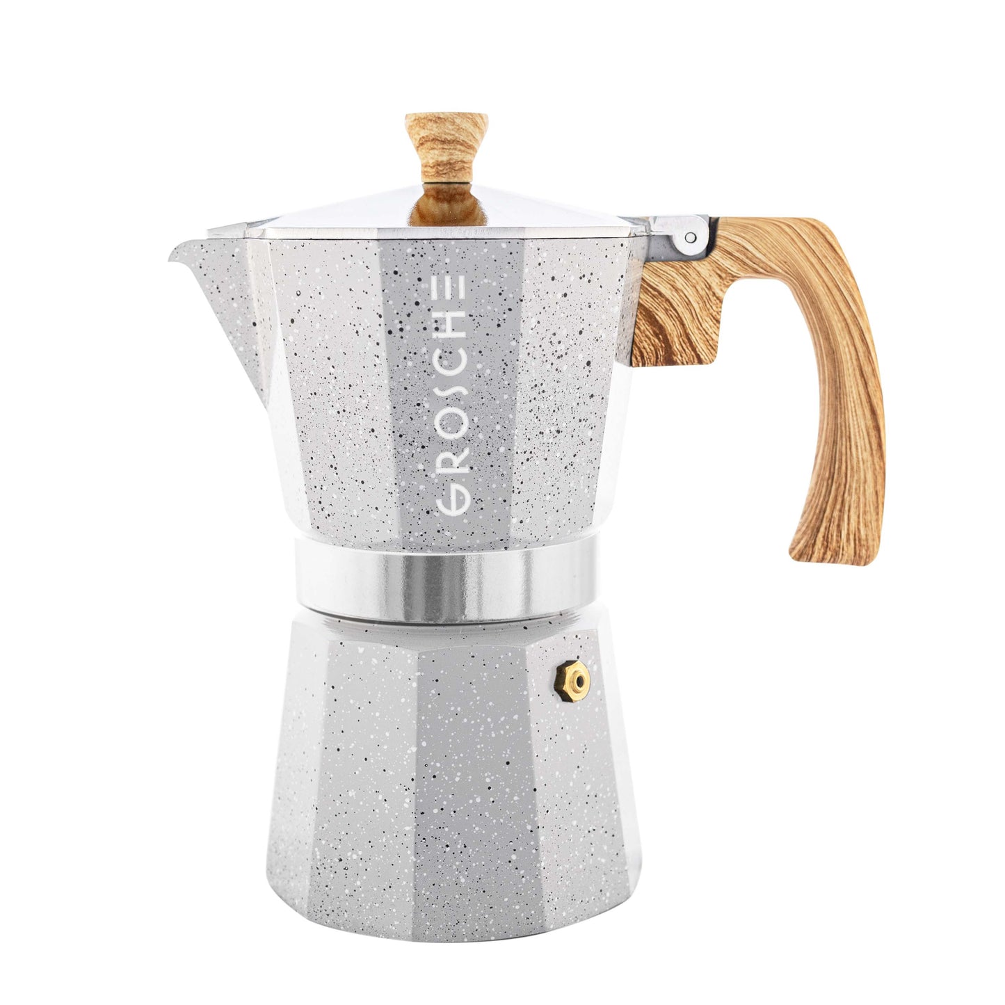 Milano Stone Stovetop Espresso Maker  - Fossil Grey